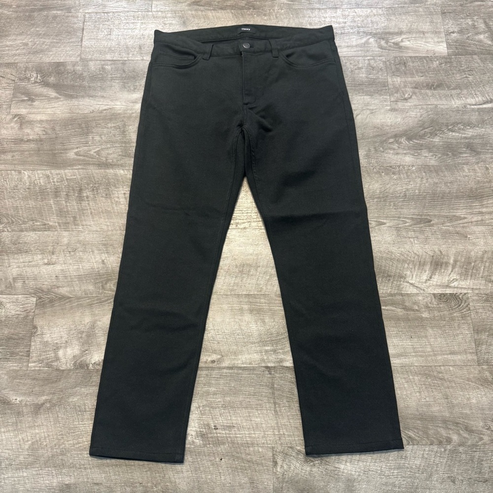 Theory Mid Rise Straight Leg Black Jeans Women’s Sz. 33
